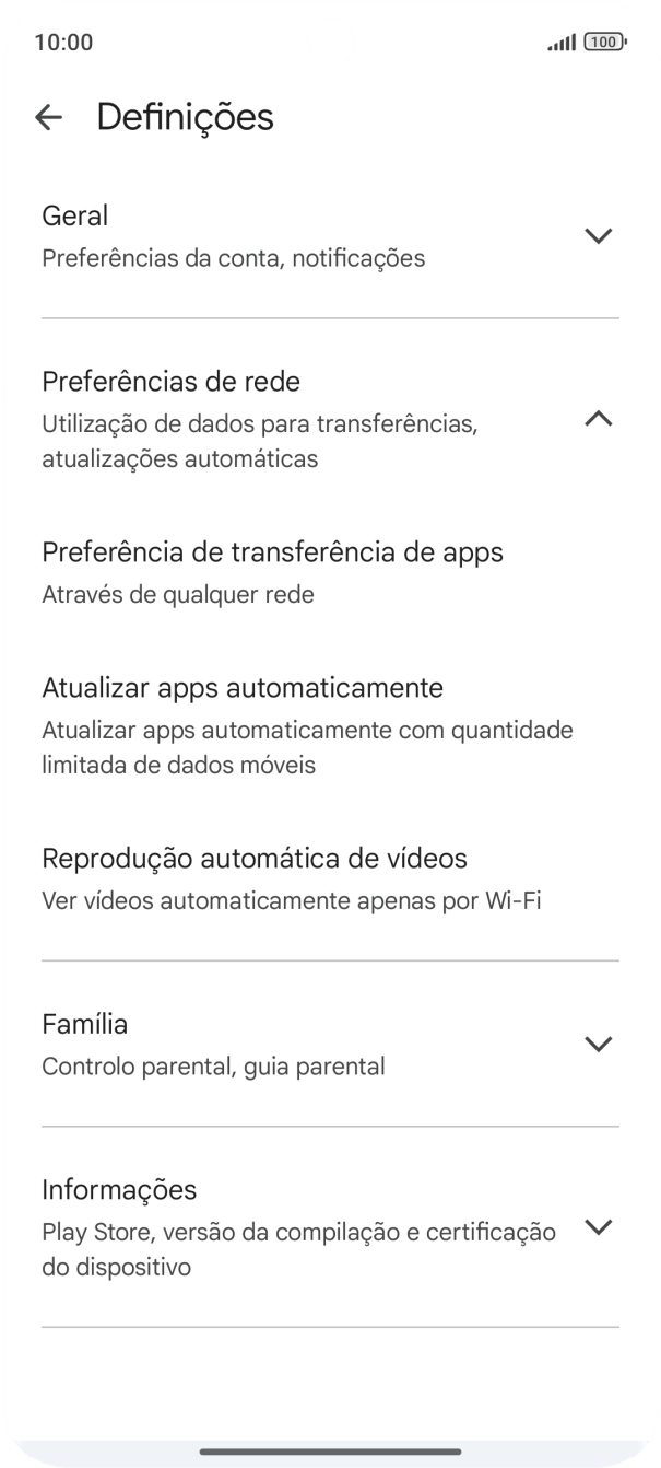 Prima Atualizar apps automaticamente.