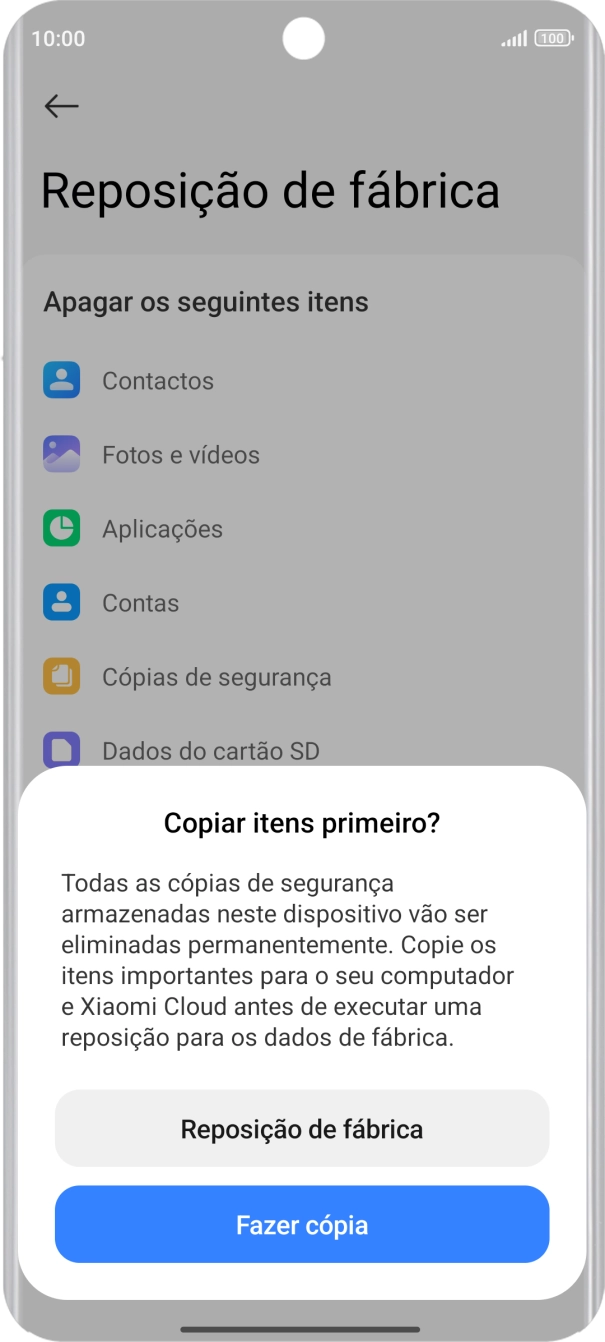 Prima Reposição de fábrica.