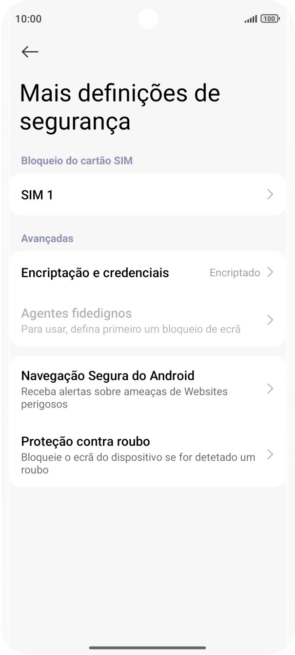Prima o nome do cartão SIM.