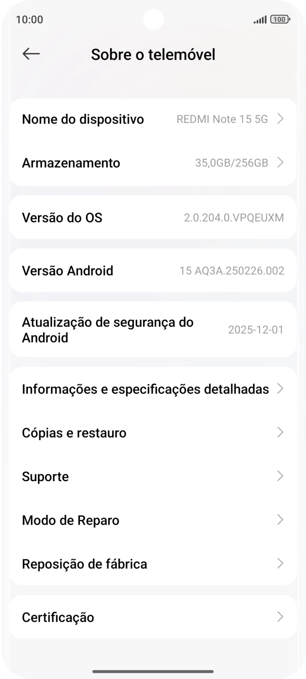 Prima Reposição de fábrica.