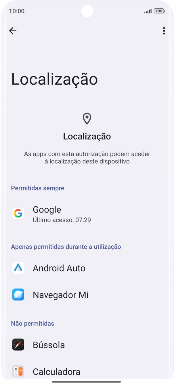 Prima a app pretendida.
