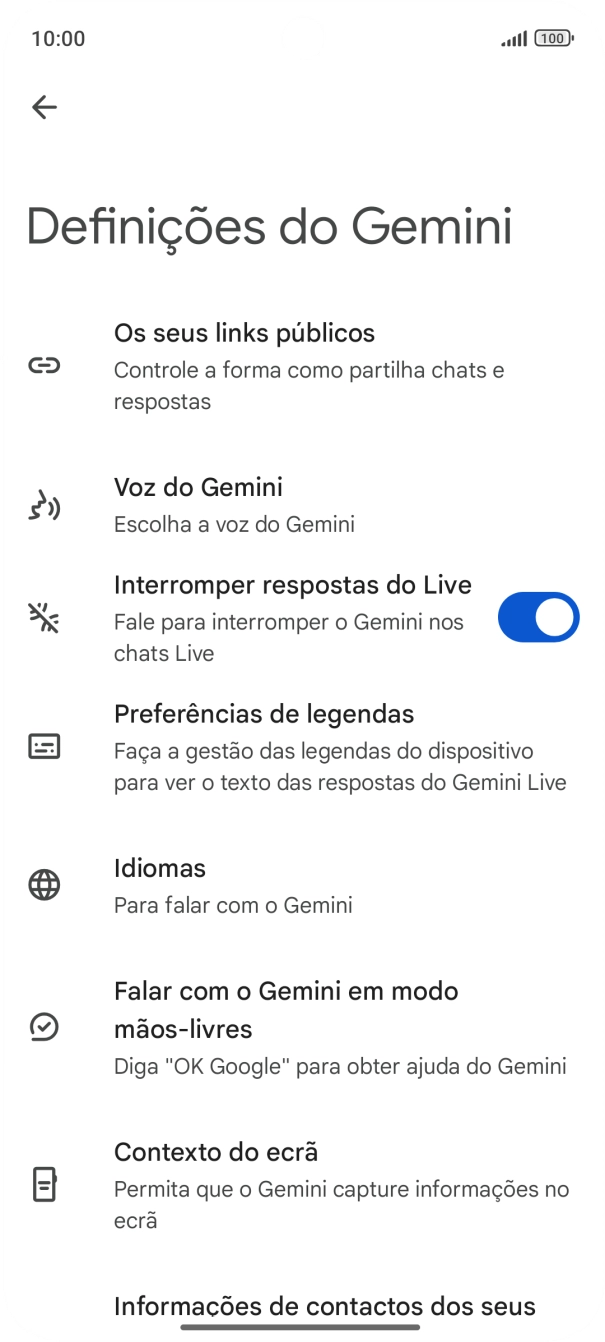 Siga as indicações no ecrã para escolher as definições pretendidas.