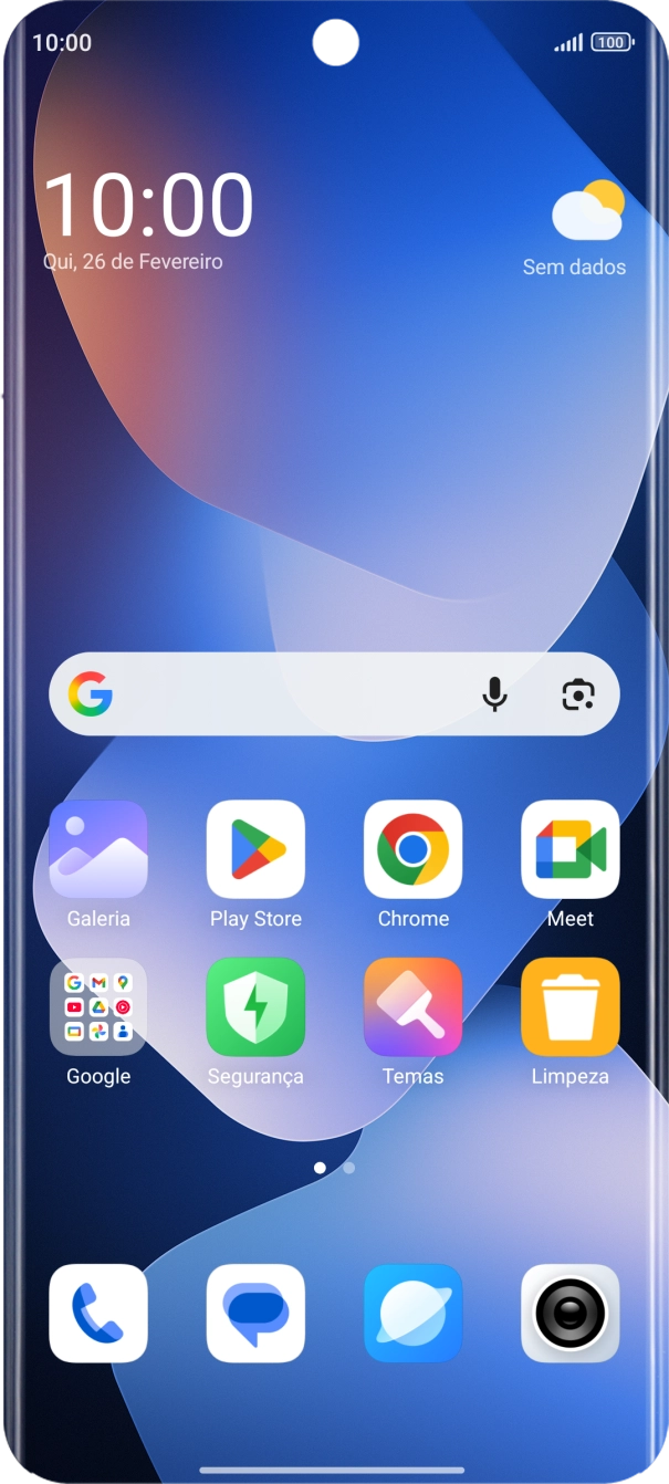 Prima o ícone de chamada.