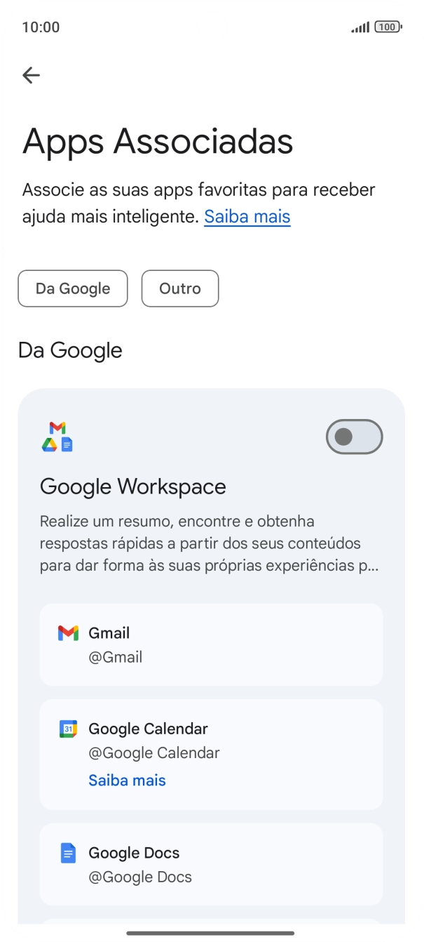 Prima o indicador junto à extensão pretendida para ativar a função.