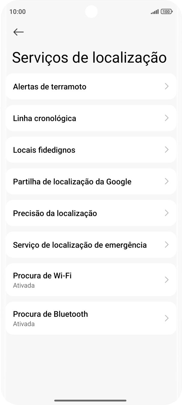 Prima Precisão da localização.