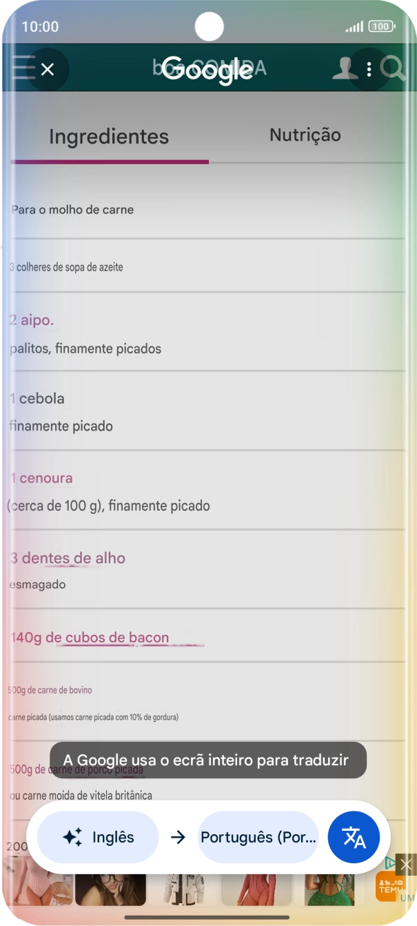 Siga as indicações no ecrã para escolher as definições pretendidas e utilizar a função.