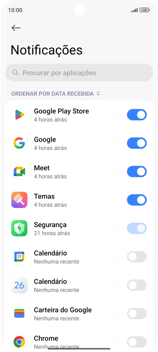 Prima a app pretendida.
