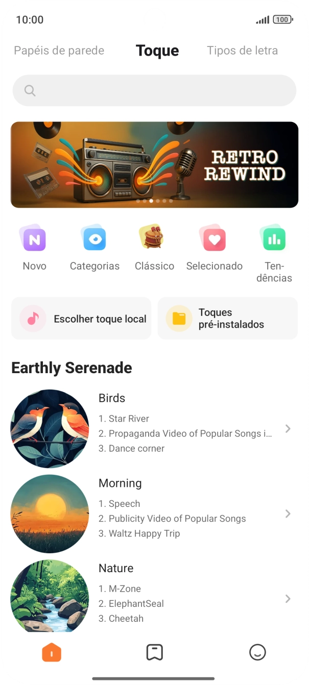Se pretender escolher um tom de toque diferente do predefinido, prima Escolher toque local e siga as indicações no ecrã para escolher o tom de toque pretendido.