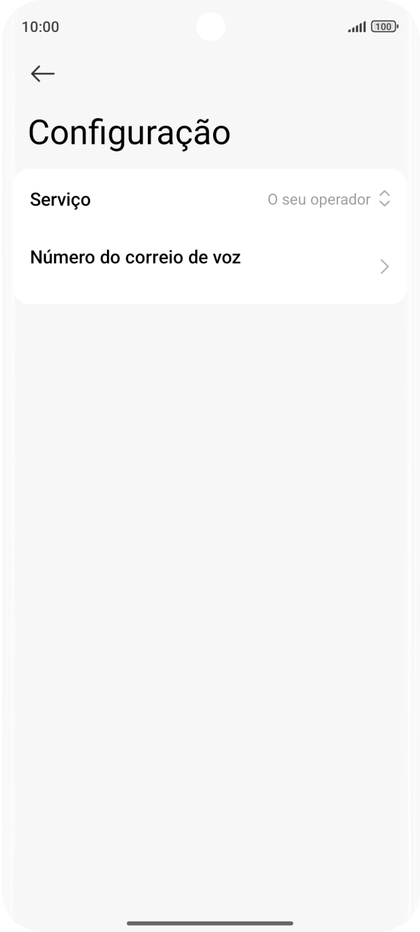 Prima Número do correio de voz.