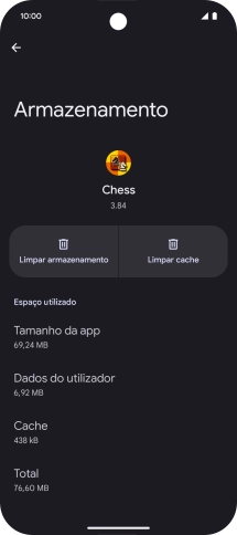 Prima Limpar cache.