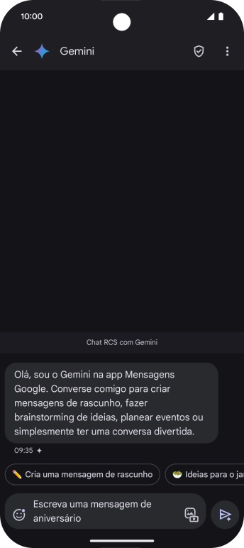 Escreva ou diga com as suas palavras qual o assunto que pretende usar.