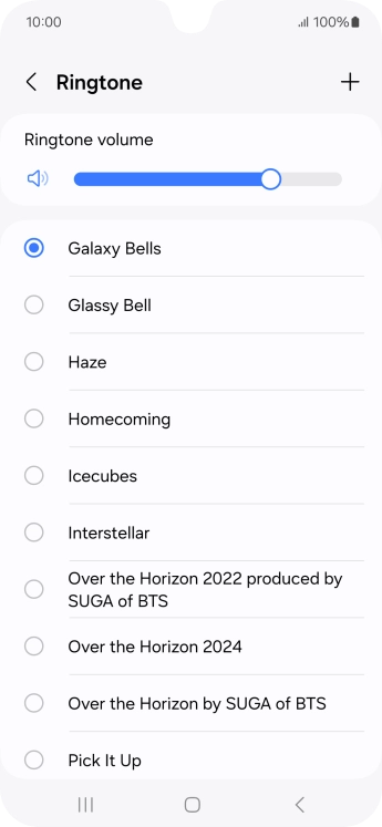 Press the required ringtones to hear them.