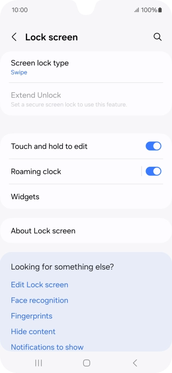 Press Screen lock type.