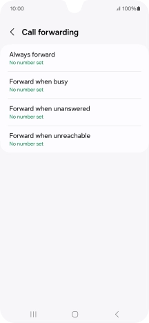 Press the required divert type.