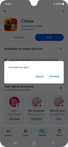 Press Uninstall.
