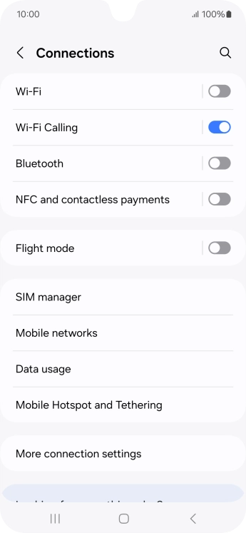 Press Data usage.