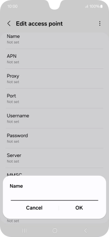 Key in O2 UK Internet and press OK.