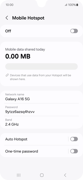 Press Network name.