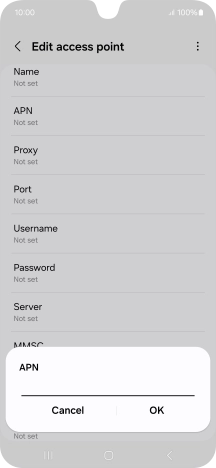 Key in mobile.o2.co.uk and press OK.