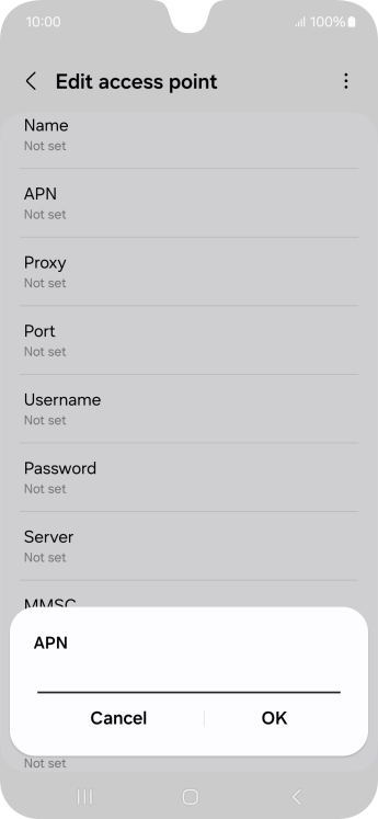 Key in mobile.o2.co.uk and press OK.