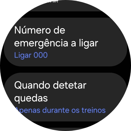 Prima Número de emergência a ligar.