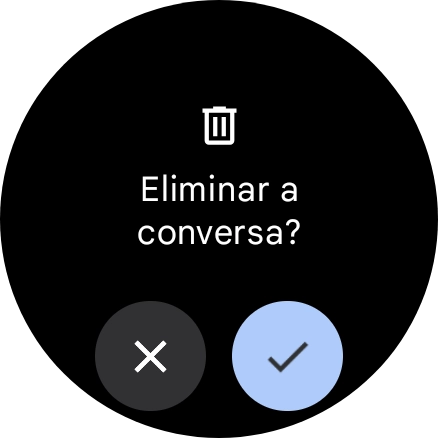 Prima o ícone para aceitar.