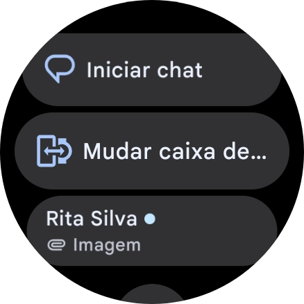 Prima a mensagem multimédia pretendida.