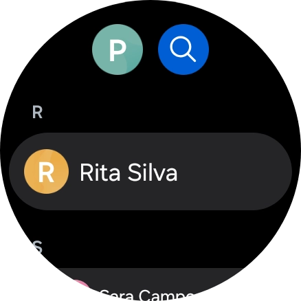 Prima o contacto pretendido.
