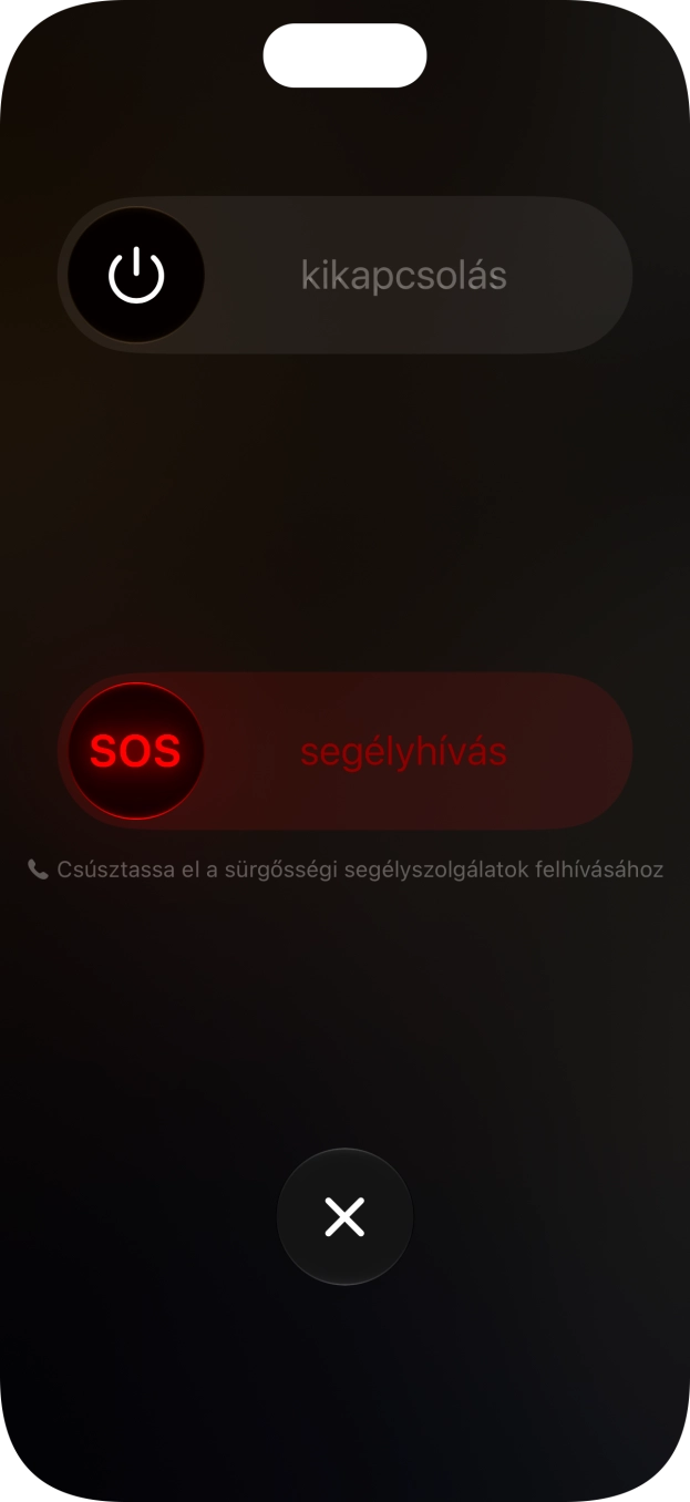 Kattints a kikapcsolás ikonra, és húzd az ikont jobbra. Kattints a kikapcsolás ikonra, és húzd az ikont jobbra.