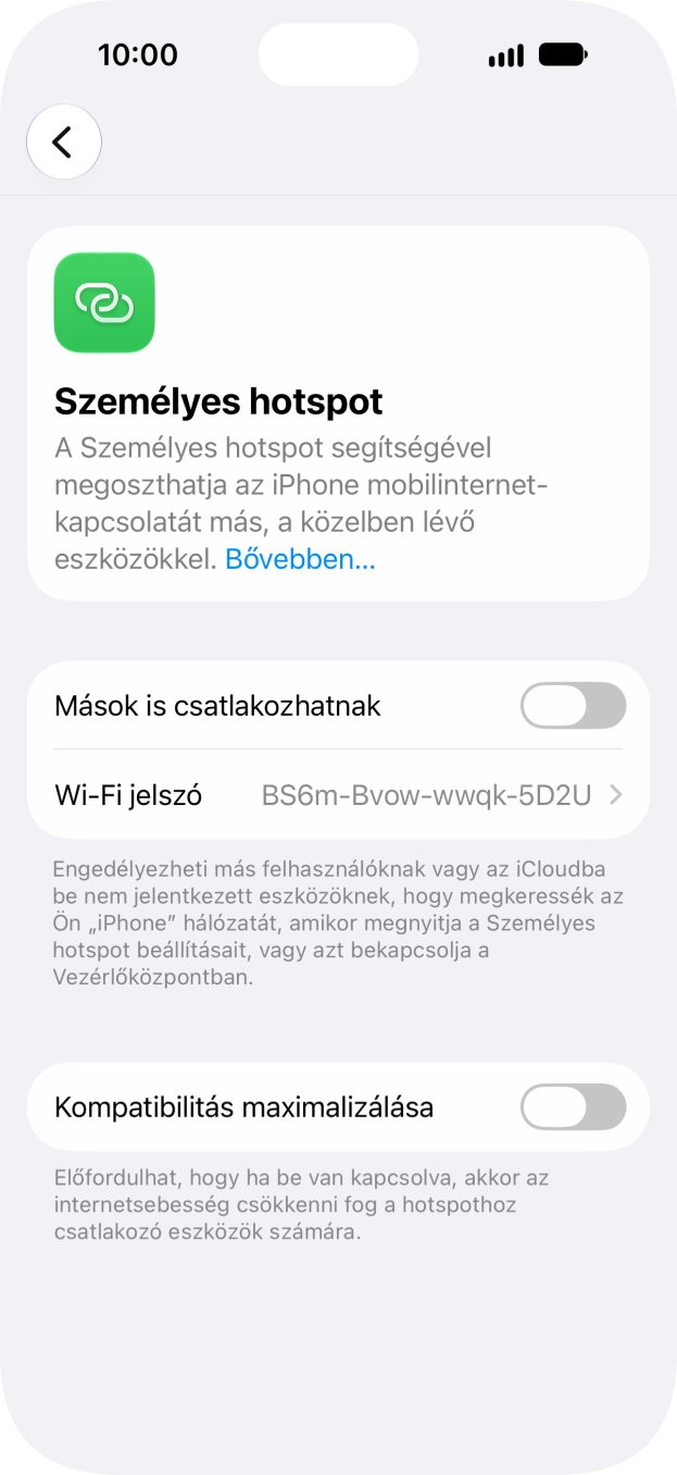 Kattints a Wi-Fi jelszó mezőre, és írd be a kívánt jelszót. Kattints a Wi-Fi jelszó mezőre, és írd be a kívánt jelszót.