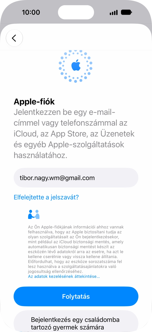 Válaszd a Folytatás lehetőséget. Válaszd a Folytatás lehetőséget.