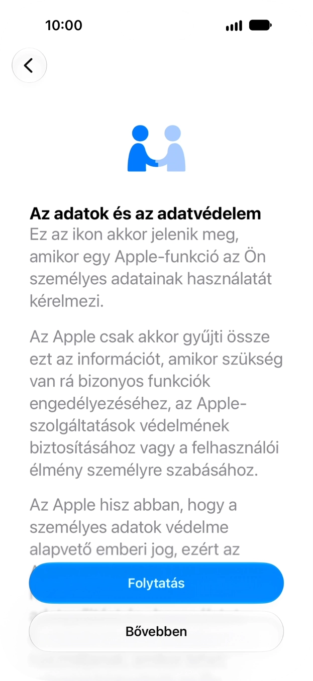 Válaszd a Folytatás lehetőséget. Válaszd a Folytatás lehetőséget.