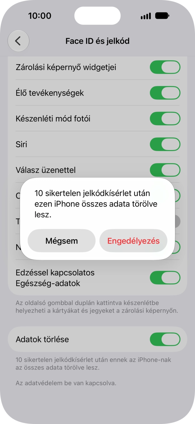 Ha bekapcsolod a funkciót, válaszd az Engedélyezés lehetőséget. Ha bekapcsolod a funkciót, válaszd az Engedélyezés lehetőséget.