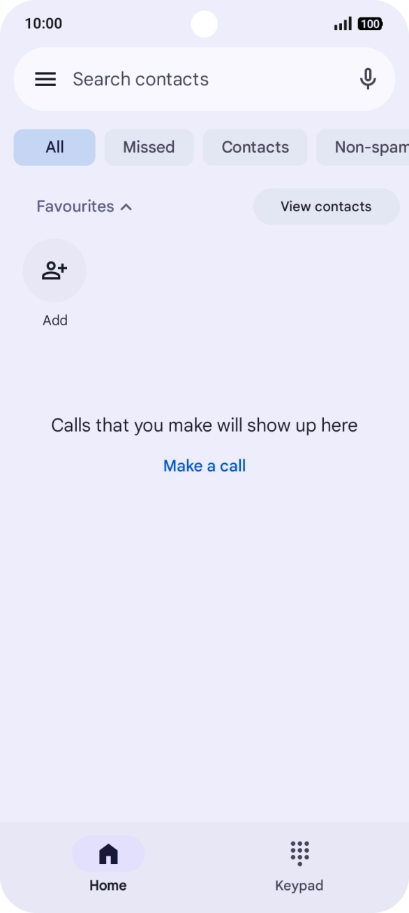 Press the menu icon.