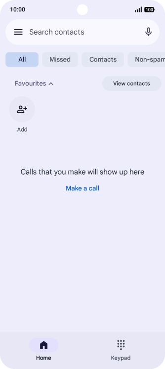Press the menu icon.