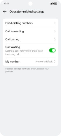 Press Call forwarding.