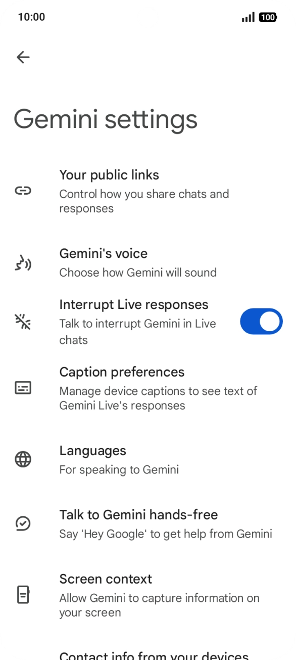 Follow the instructions on the screen to select the required settings.