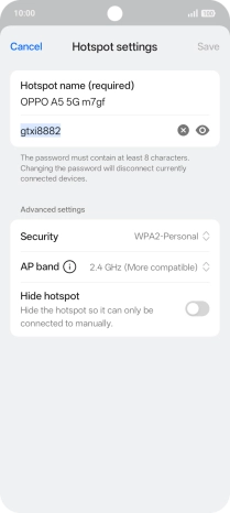 Press the field below 
