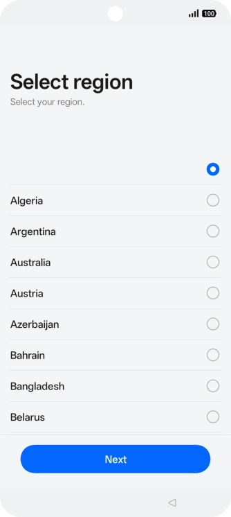 Press the required country.