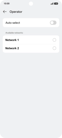 Press the required network.