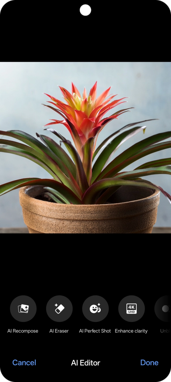 Press the required setting and follow the instructions on the screen to use the selected function.