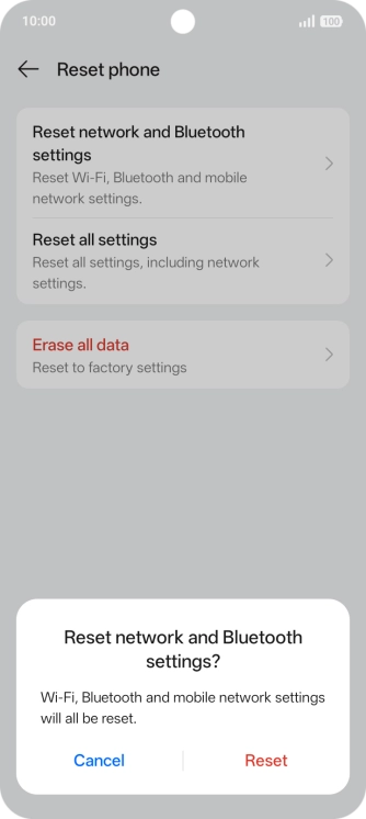 Press Reset. Press Reset.