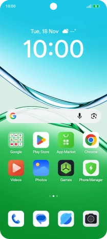 When the battery charging icon is displayed, the battery is charging.