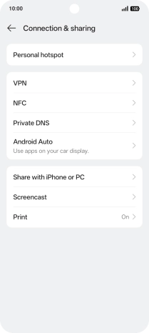 Press Personal hotspot.