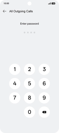 Key in your barring password.