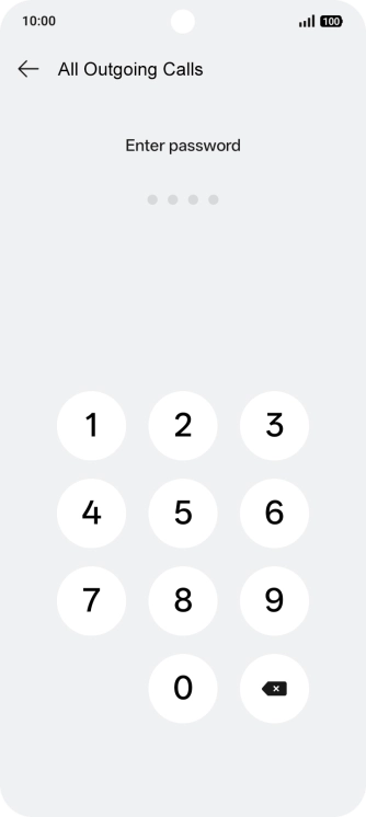Key in your barring password.