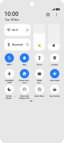Press the settings icon.
