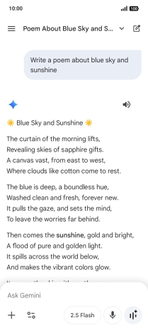 You can ask Gemini to generate a text based on your description.
