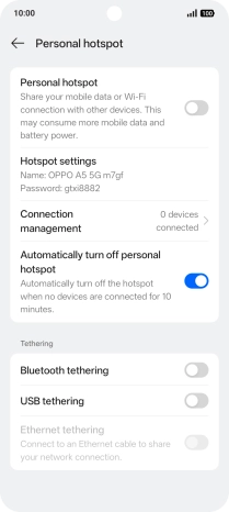 Press Hotspot settings.