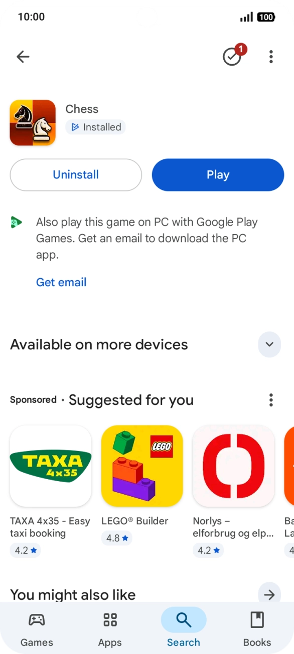 Slide your finger upwards starting from the bottom of the screen to return to the home screen.